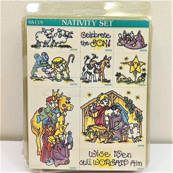 Stampendous Nativity Rubber Stamp Set Christmas Foam Mounted *Unused* 9 Stamps - Picture 1 of 3